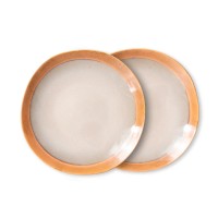 Frühstücksteller "70s ceramics" im 2er-Set (Earth) von HKliving