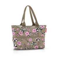 Reisenthel Shopper E1 "Garden Taupe" (Taupe/Rosa)