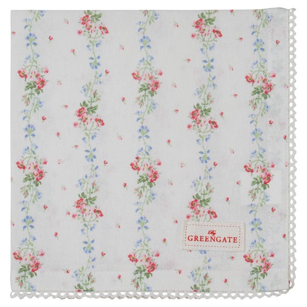 Greengate Stoffserviette mit Spitze "Sinja" (White)