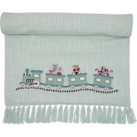 GreenGate Tischläufer "Train" - 140x40 cm (Mint)