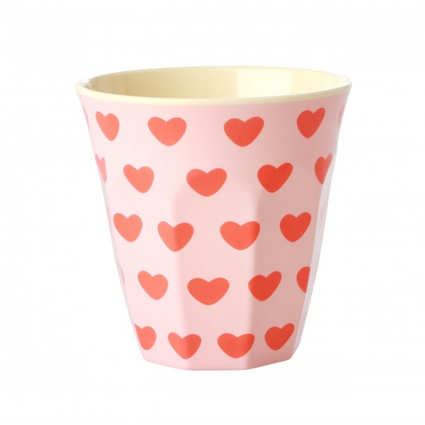 Rice Melamin Becher "Small hearts" - Klein (Pink)