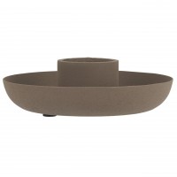 Ib Laursen Kerzenhalter - Rund Ø:13cm (Milky Brown)
