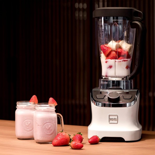 Novis Standmixer ProBlender 800L "Iconic Line" in Creme mit App-Logo