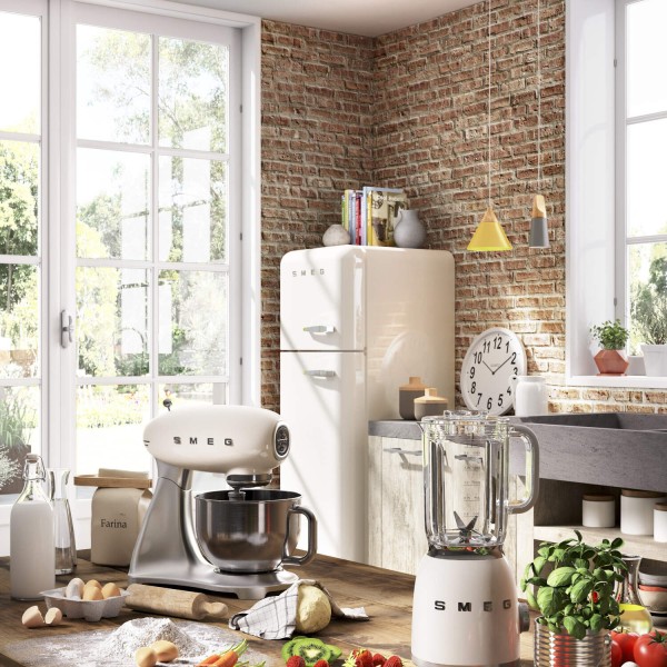 smeg Kühl-/Gefrierkombination "50's Retro Style" FAB50 (Creme) Tür rechts
