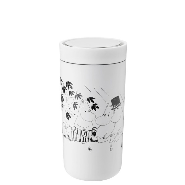 Thermobecher mit Moomin-Motiv "To-Go Click" - 400ml (Soft White) von Stelton