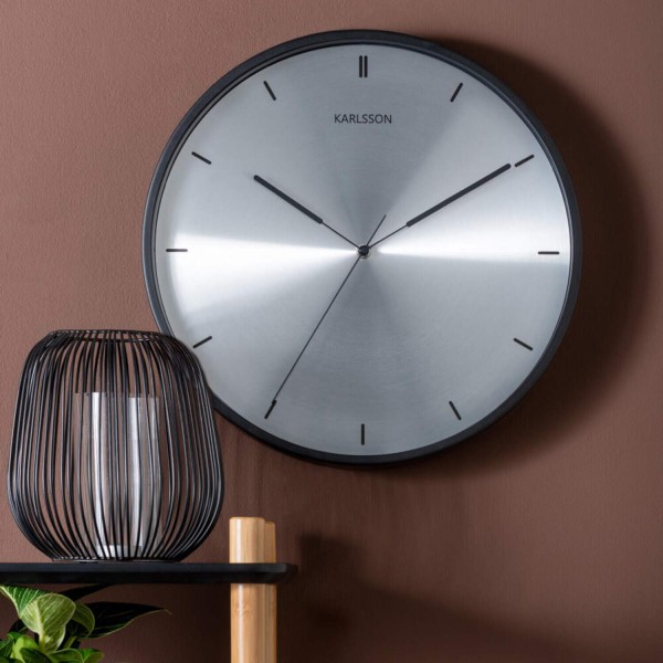 Wanduhr "Finesse" (Silber) von Karlsson by Present Time