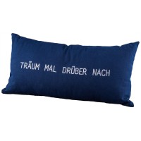 Dekokissen "Träum mal drüber nach" - 30x60cm (Blau) von räder Design