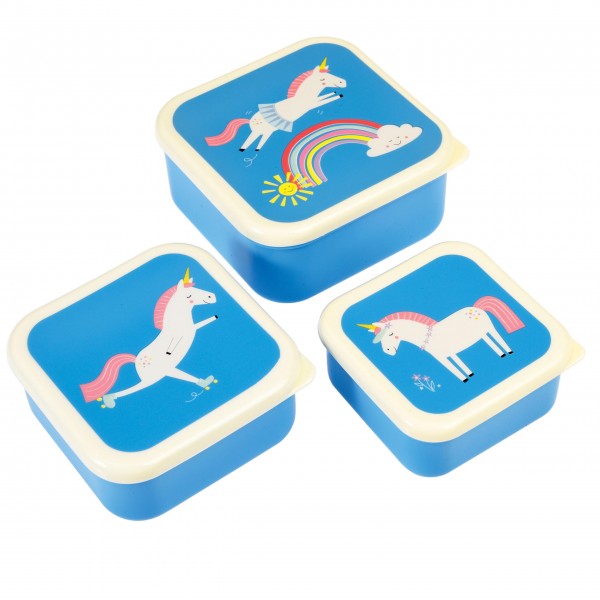 Süße Retro-Snackdosen mit Einhorn-Print für Ihre Kleinen