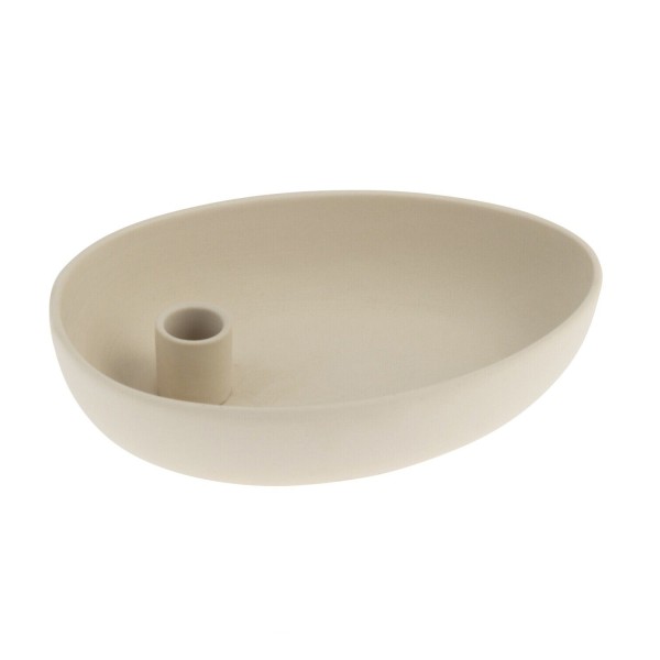 Kerzenhalter "Lidatorp Oval" - 21x21x7 cm (Beige) von Storefactory