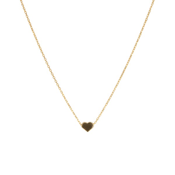 Eulenschnitt Kette "Lia" mit Herz - 40-45 cm (Gold)