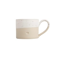 Tasse "Herz" - 220 ml (Natur) von Eulenschnitt