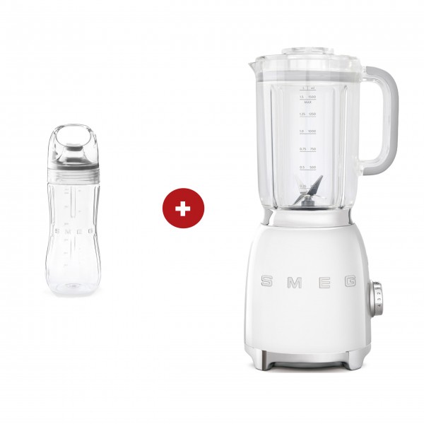 smeg Standmixer mit smeg To-Go Trinkflasche