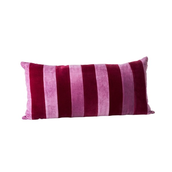 rice Kissen mit Streifen - 80x40 cm (Lila/Rot)