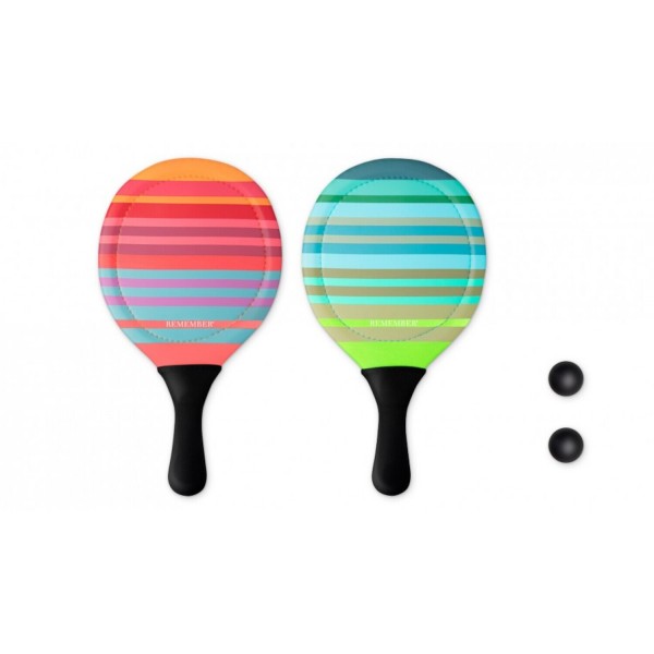 Beach-Tennis-Set (Bunt) von Remember - 4-tlg.