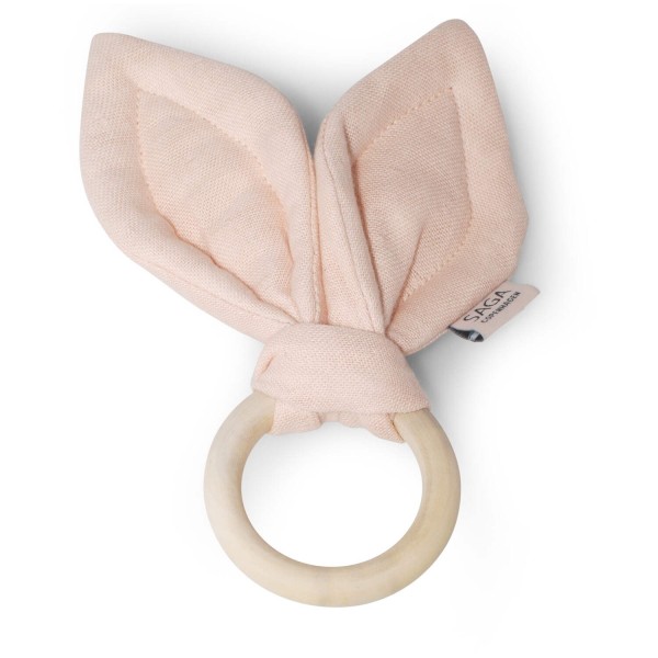 Beißring "Groa Knister-Ohr" (Pale Pink) von SAGA Copenhagen