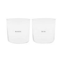 Trinkglas "Mama & Mini" im 2er-Set - 350 ml (Transparent) von Eulenschnitt