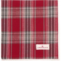 GreenGate Stoffserviette mit Spitze "Elia" - 40x40 cm (Rot)