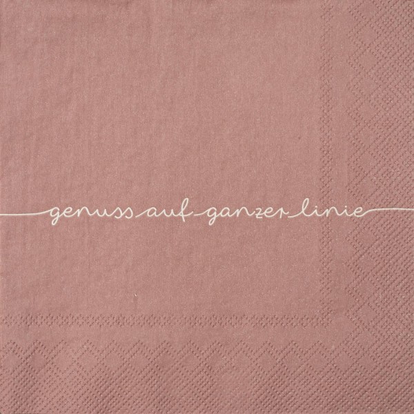 Papierservietten "Genuss auf ganzer Linie" - 33x33 cm (Rot) von räder Design