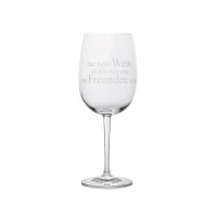 Weinglas "DINING - Der beste Wein" - 8,5x22 cm (Transparent) von räder Design