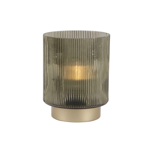 LED Windlicht - 15,5 cm (Grün/Gold) von Present Time