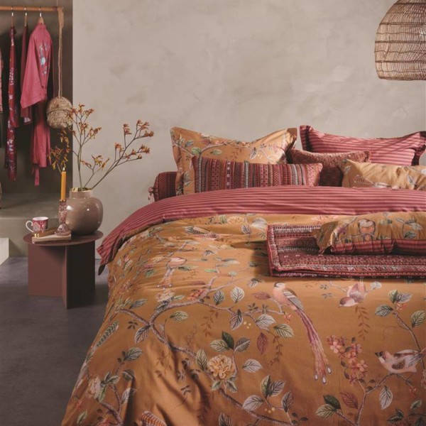 Pip Studio Bettwäsche-Set "Good Nightingale" - 135x200 cm & 80x80 cm (Gelb)