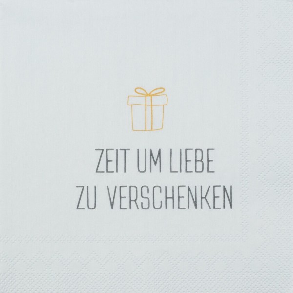 Cocktailservietten "DINING - Zeit um Liebe zu verschenken" von räder Design