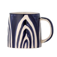 Bloomingville Tasse aus Steingut "Shama" - 515 ml (Blau)