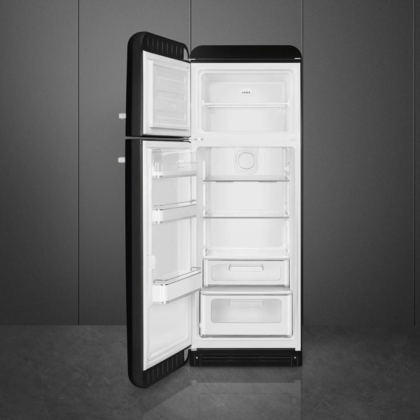 smeg Kühl-/Gefrierkombi "50's Retro Style" FAB30 (Schwarz) Tür links