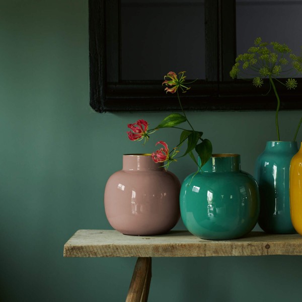 Hochwertige Metallvase von Pip Studio aus der Blushing Birds Kollektion
