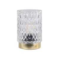 LED-Tischleuchte mit Diamantenschliff - ø8,5cm (Transparent) von Chic Antique