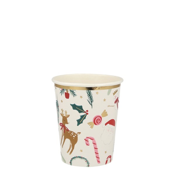 Pappbecher "Weihnachten" - 8er-Set von Meri Meri