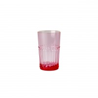 rice Wasserglas mit Goldrand "Acrylic" - Klein (Pink)