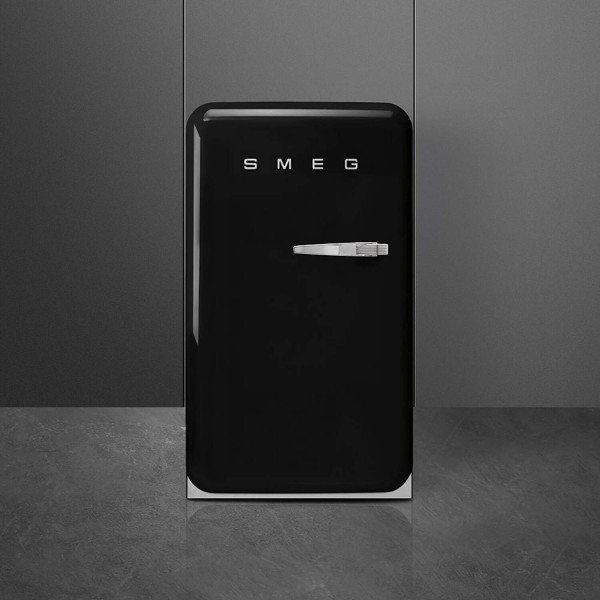 smeg Happy Homebar "50's Retro-Style" FAB10 mit Türanschlag links (Schwarz)