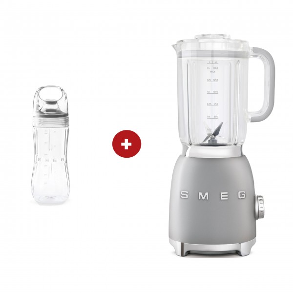 smeg Standmixer mit smeg To-Go Trinkflasche