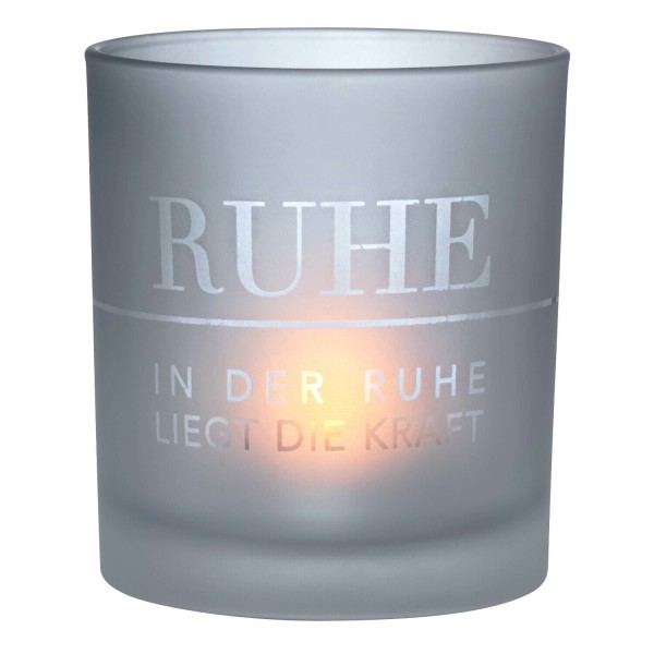 Lichtglas "LIVING - RUHE" (Grau) von räder Design