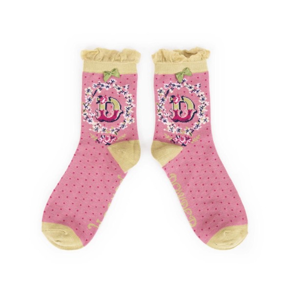 Powder Damen Socken "A-Z" - Buchstabe D