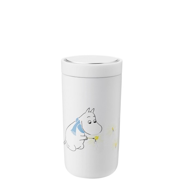 Thermobecher mit Moomin-Motiv "To-Go Click" - 200ml (Frost-Weiß) von Stelton