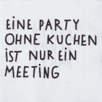 Cocktailservietten "Party" - 25x25 cm (Blau/Grau) von räder Design