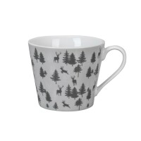 Krasilnikoff Tasse/Happy Cup "Deers in forest" (Grau)