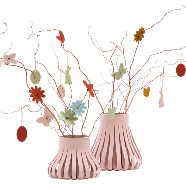 Filz-Vase "Alva" - 30x20 cm (Rosa/Powder) von HEY-SIGN