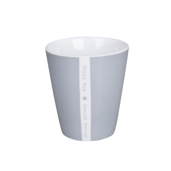 Krasilnikoff Happy Mug ohne Henkel "Colourful star" (Grey)