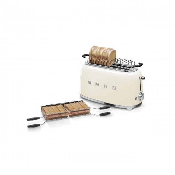 SMEG Zwei-Schlitz-Toaster, lang, 4 Scheiben, 50's Style