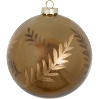 GreenGate Weihnachtskugel "Mozy" - Groß (Brown/Gold)