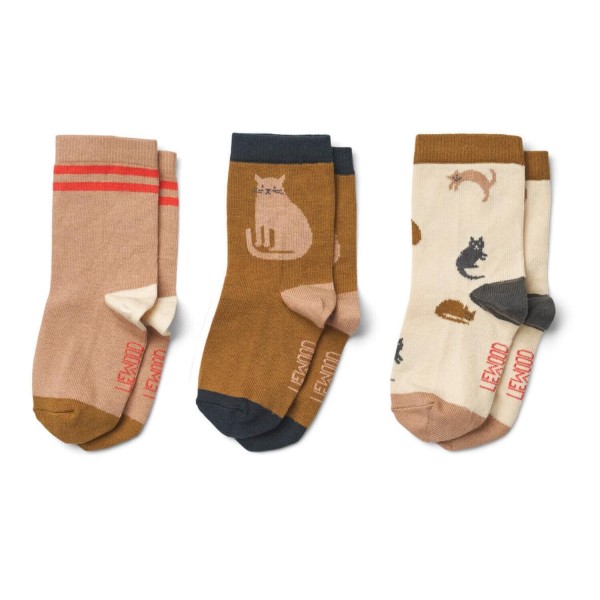 Kindersocken aus Baumwolle "Silas - Miauw" von Liewood