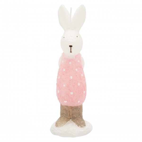 GreenGate Kerze "Hase stehend" (Rosa)