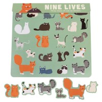 Katzen-Aufkleber "Nine Lives" von Rex LONDON