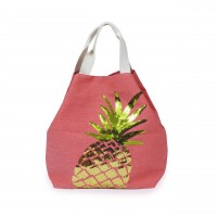 Strandtasche "Ananas" (Coral) von Powder