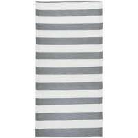 Ib Laursen Outdoor-Teppich breit gestreift - 180x90cm (Grau)