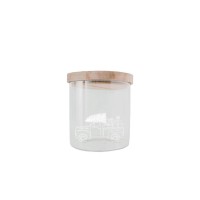 Vorratsglas "Weihnachtsauto" - 11x13 cm (Transparent/Natur) von Eulenschnitt
