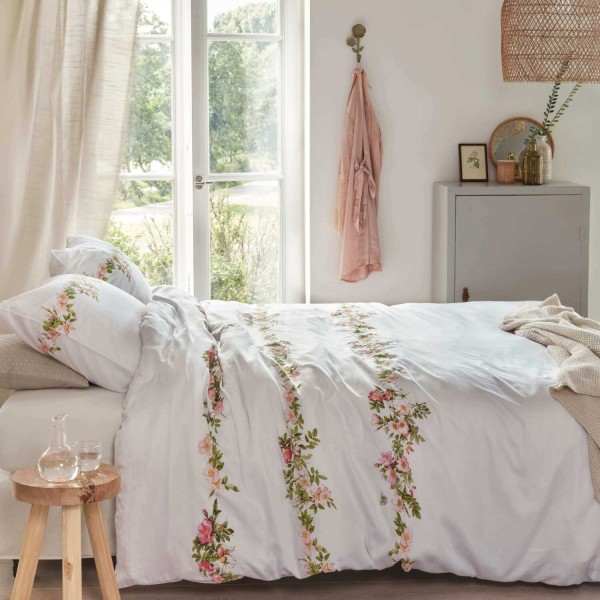 Bettwäsche-Set "Rosas" - 135x200 cm & 80x80 cm (Pink) von Beddinghouse